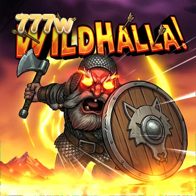 Interface do slot Wildhalla com símbolos temáticos nórdicos